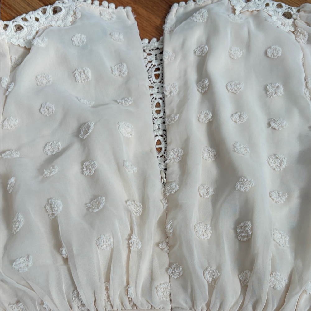 Lulu's Ivory Lace Long-Sleeve Mini Dress - Picture 5 of 6